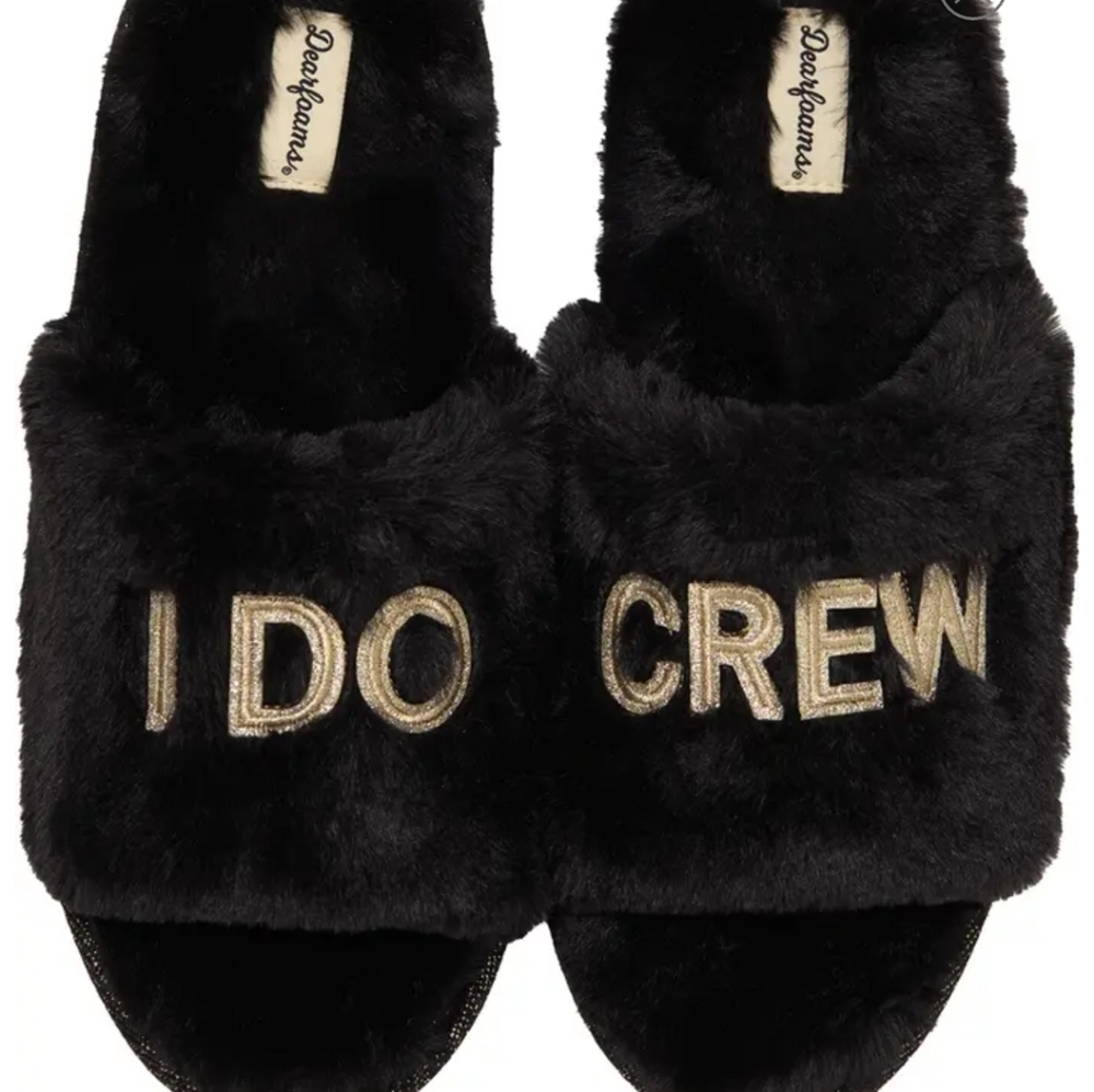 Dearfoams Slippers Wedding I Do Crew